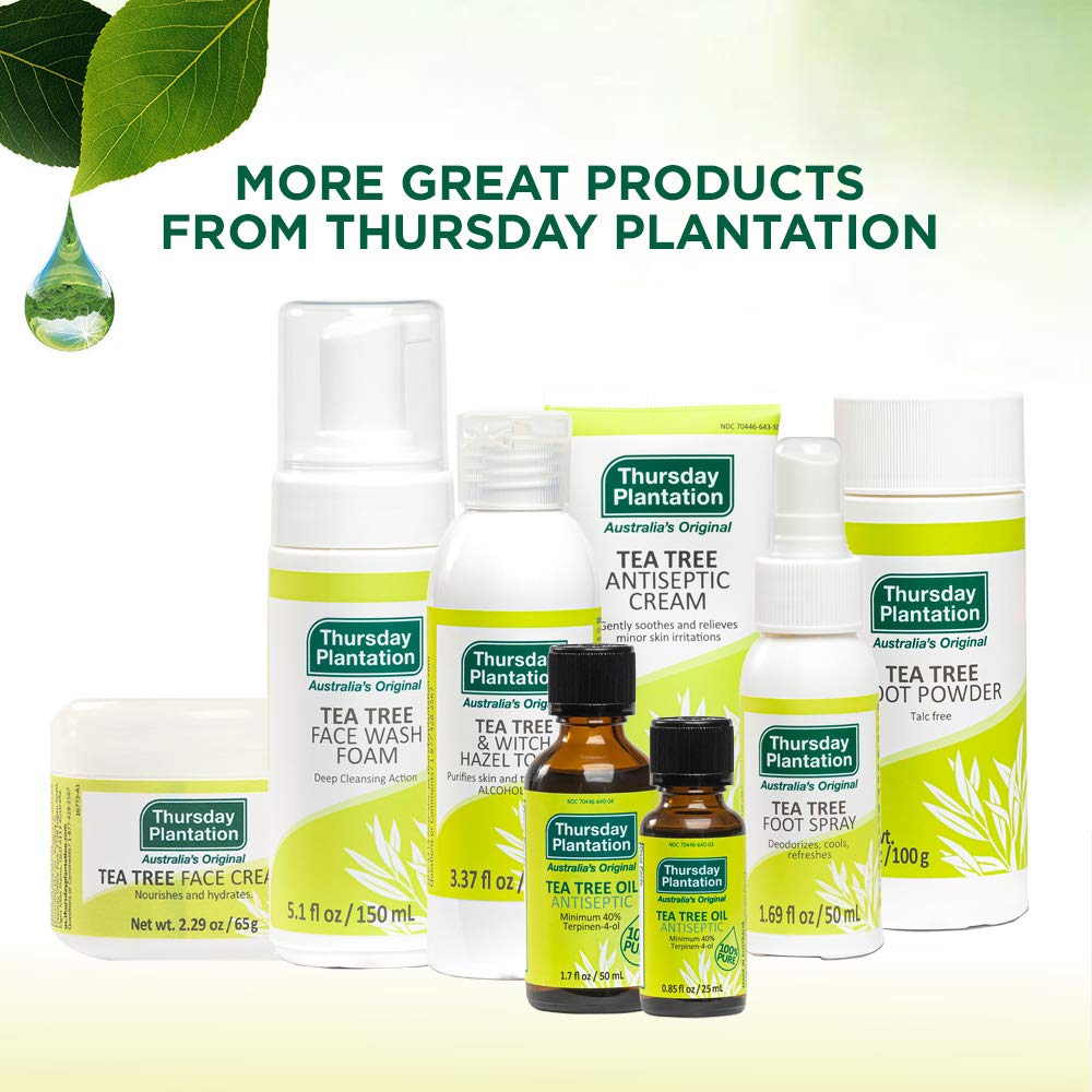 Chamomile calming notes complement tea tree cleanse by Thursday Plantation.
