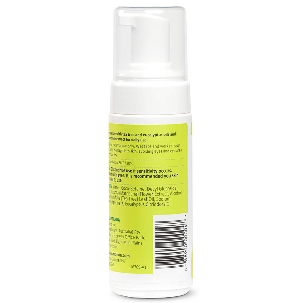 Tea Tree Face Wash Foam lather in hand for a refreshing cleanse.