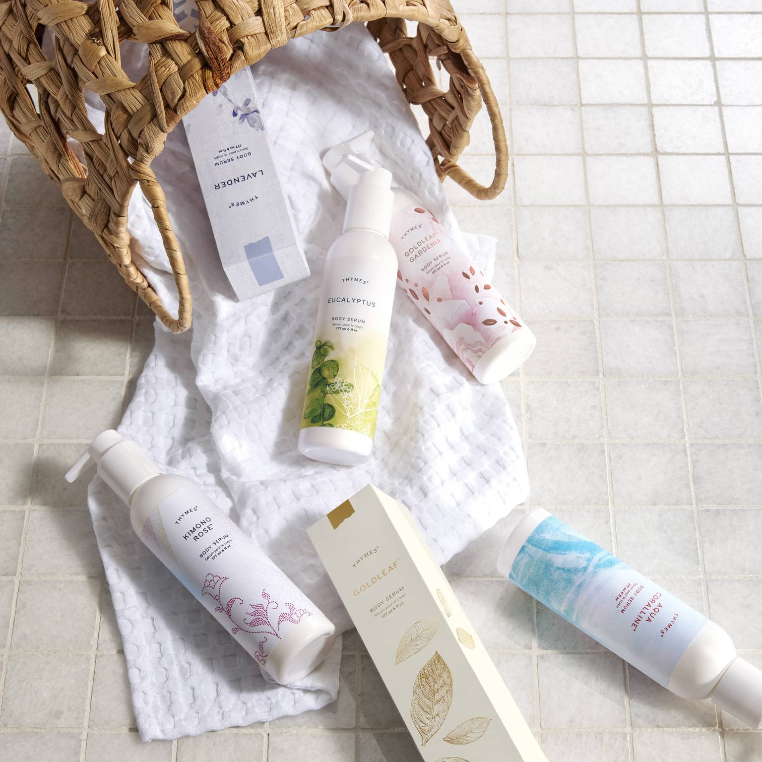 Thymes Aqua Coralline fragrance note close up for refreshing self care.