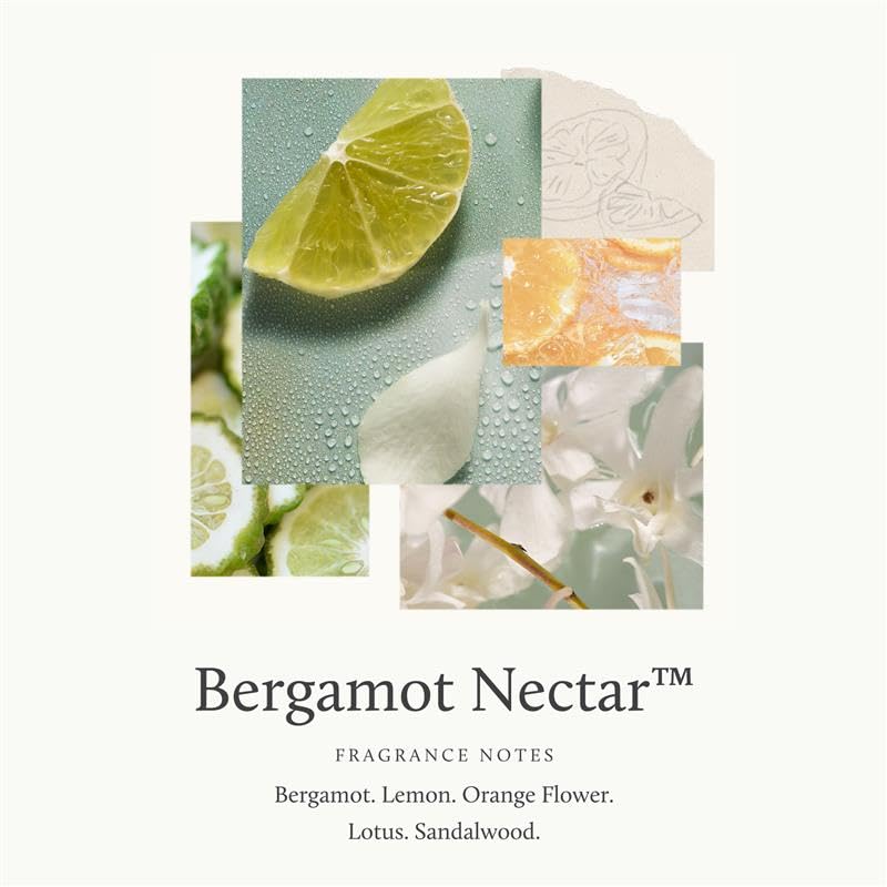 Thymes Bergamot Nectar cap detail under light suggests elegant perfume packaging.