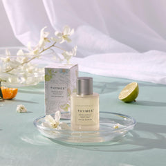 Thymes Bergamot Nectar label close-up highlights premium design for gifting.