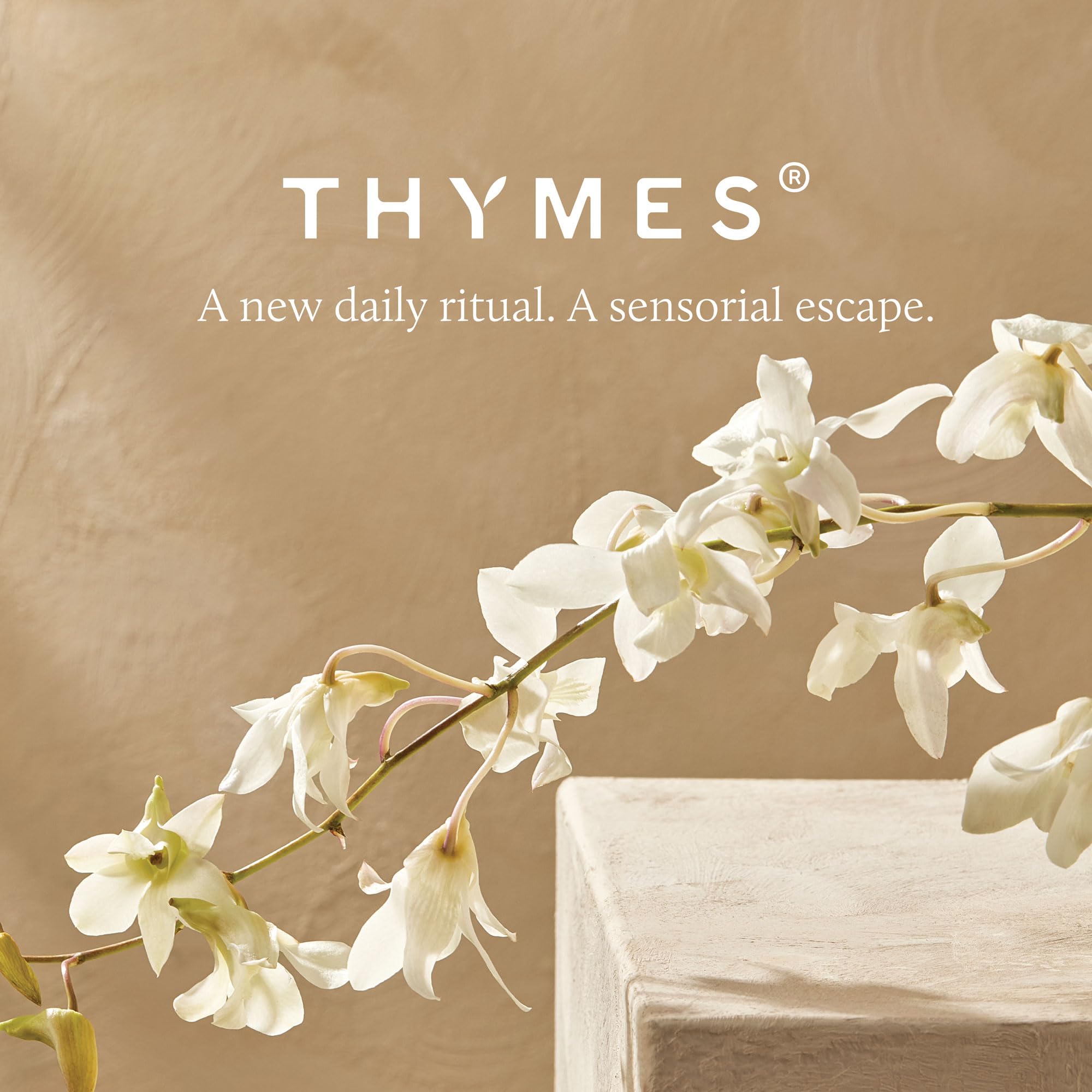 Thymes Bergamot Nectar lifestyle shot suggests a fresh, uplifting routine.