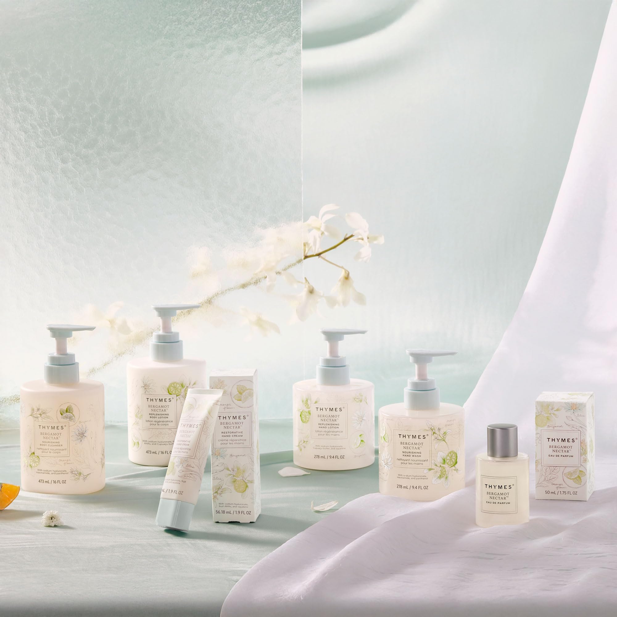 Thymes Bergamot Nectar notes palette hints lemon, bergamot and sandalwood.