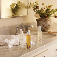 Thymes Goldleaf Shower Spray transforms a daily shower into a luxurious, mood-boosting experience.