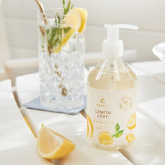 Close-up of fragrance notes on Thymes Hand Wash label.