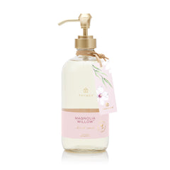 Thymes Magnolia Willow hand wash bottle ready for clean, fragrant hands.