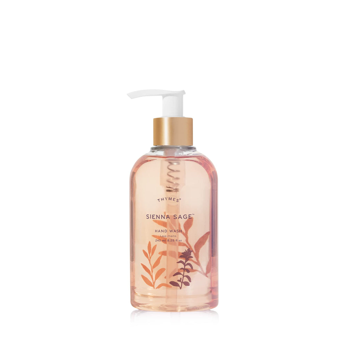 Thymes Moisturizing Hand Wash bottle with pump delivers gentle cleansing for soft hands