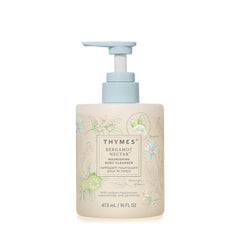 Thymes Nourishing Body Cleanser pump bottle for easy daily cleansing and hydration.