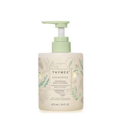 Thymes Nourishing Body Cleanser bottle with pump for easy daily use and hydration.