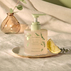 Thymes Nourishing Hand Wash lather-closeup shows silky foam and fragrance