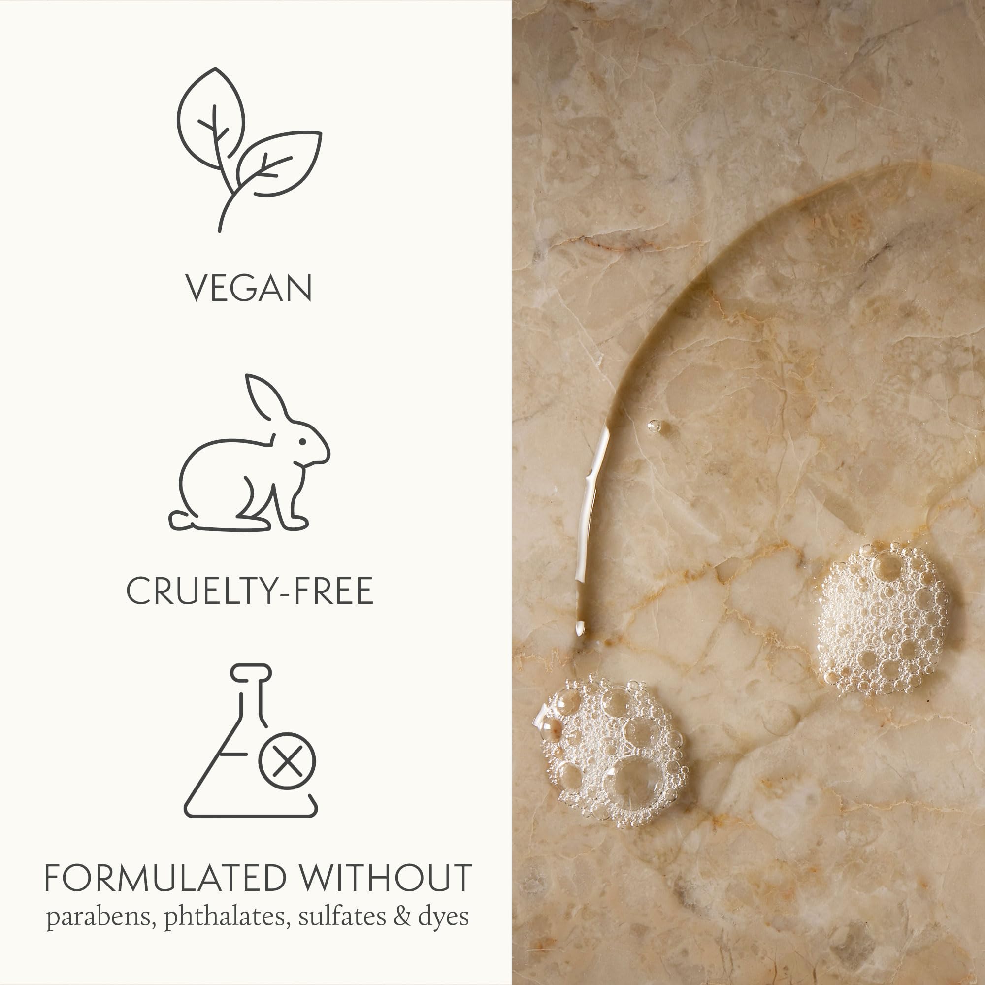 Thymes Nourishing Hand Wash sulfate-free-label image indicates gentle cleansing