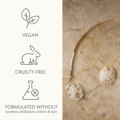 Thymes Nourishing Hand Wash sulfate-free-label image indicates gentle cleansing