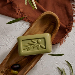 Thymes olive leaf label communicates botanically-based ingredients.