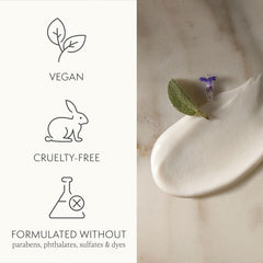 Thymes Replenishing Hand Lotion packaging highlights plant-based formula.