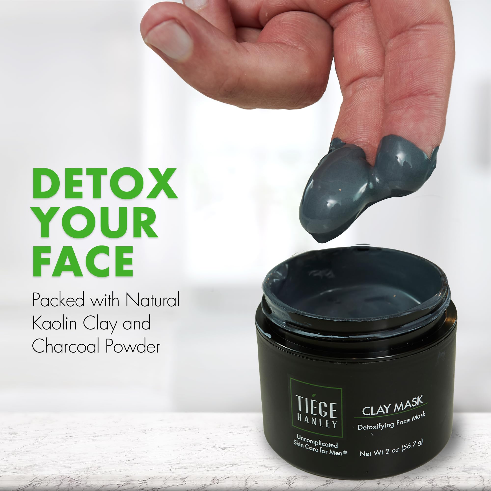 Tiege Hanley Aloe soothing formula close-up communicates gentle calming effects.