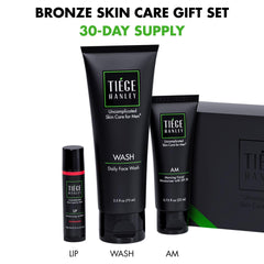 Tiege Hanley Bronze AM Moisturizer SPF 20 for daytime hydration and protection.