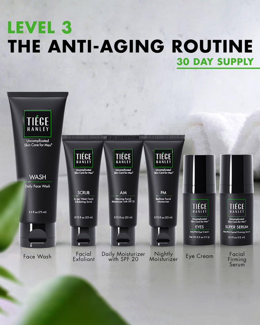 Tiege Hanley Exfoliating Scrub tube for smoother texture and even tone.
