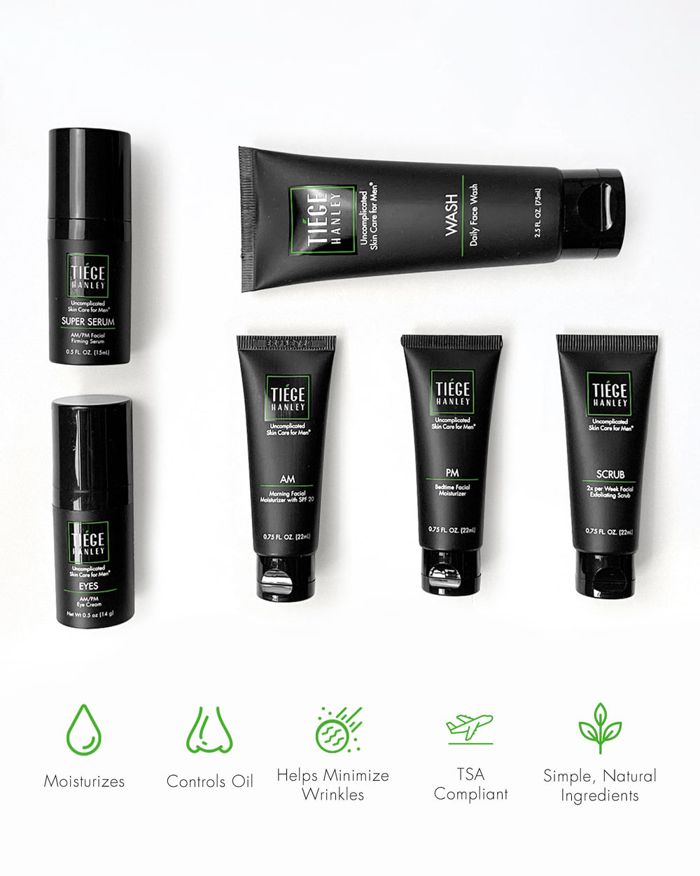 Tiege Hanley PM Moisturizer tube nourishes skin overnight and supports elasticity.