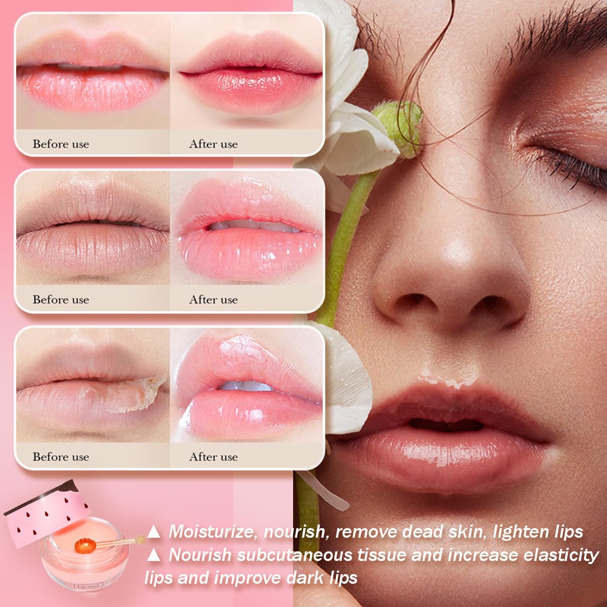Tiejdhr Watermelon-Cherries balm relieves dryness with fruity scent