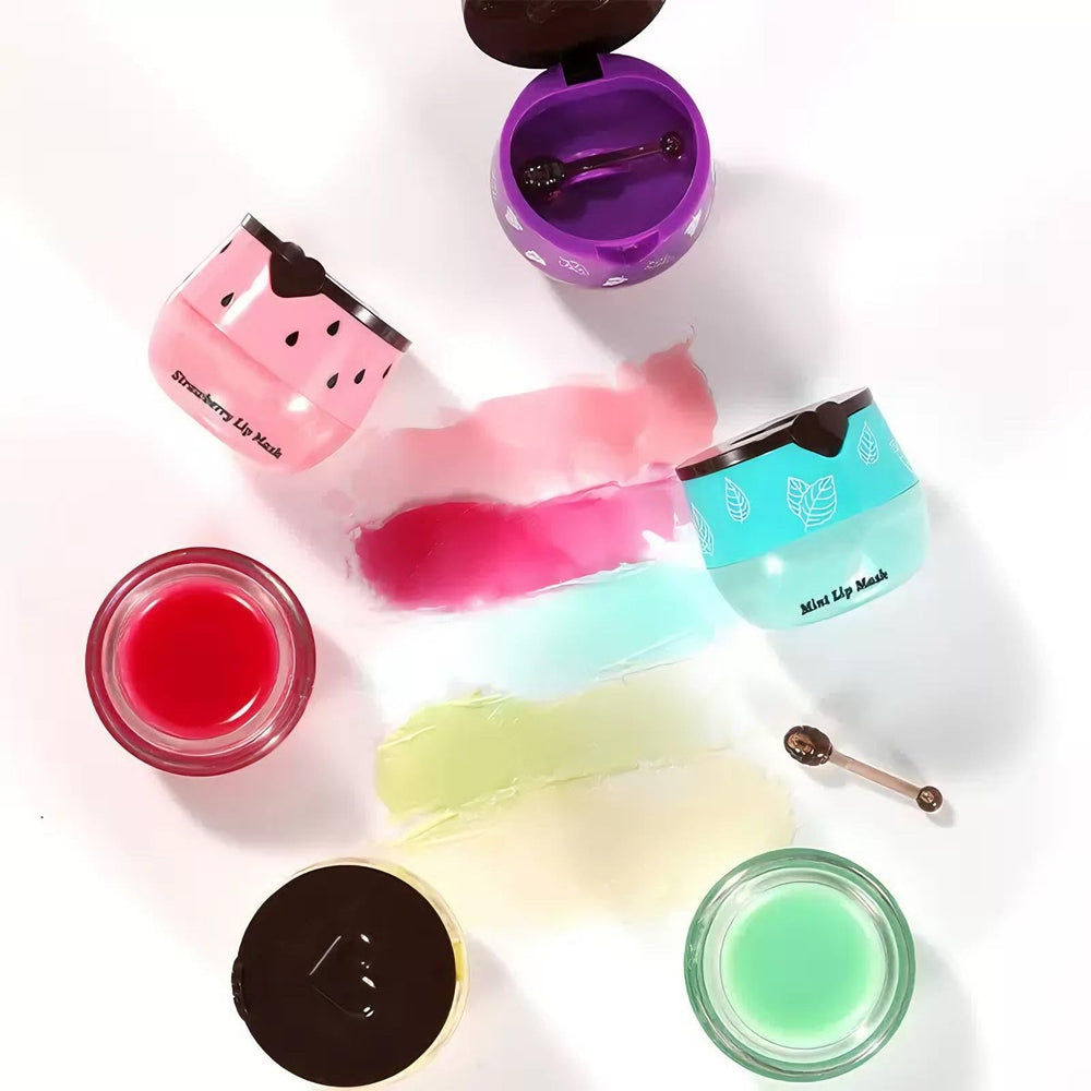 Tiejdhr Lip care collection closeup shows product variety