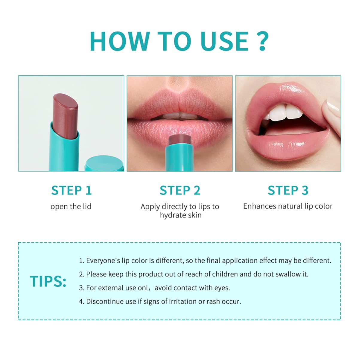 Tiejdhr lip tint in everyday carry scenario for quick touch-ups.