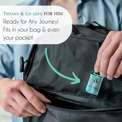 Tiffany & Co. Love for Him logo, premium brand representation on packaging.