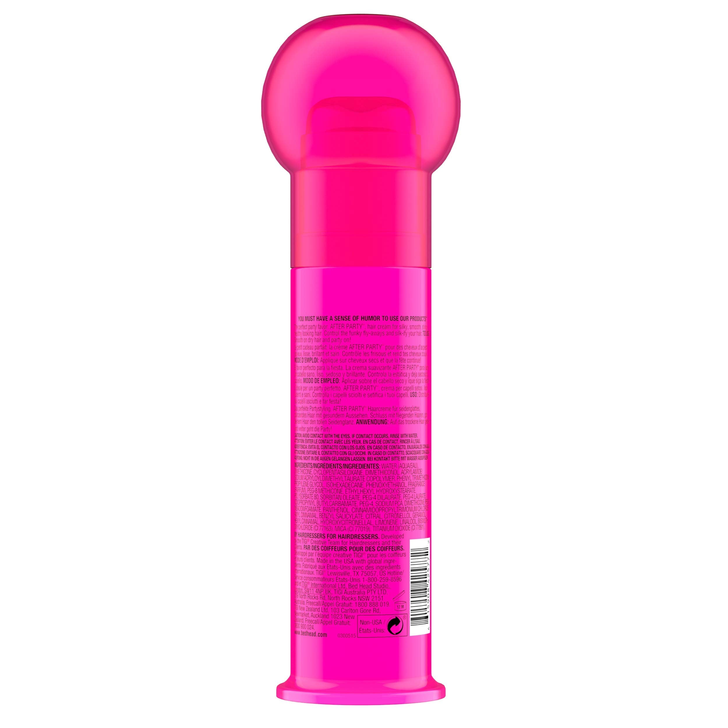TIGI Bed Head After Party closeup highlights light, weightless conditioning for shine