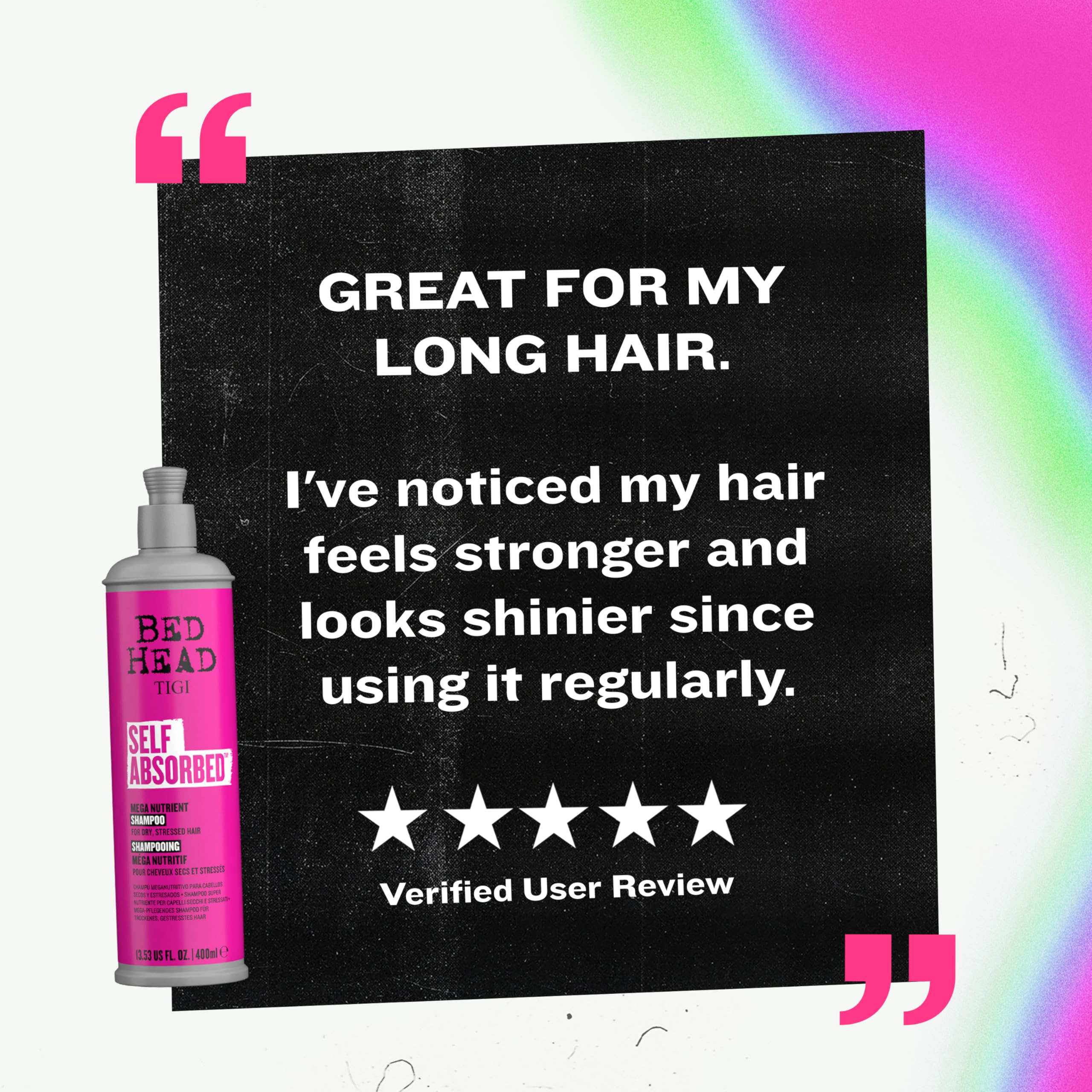 TIGI Bed Head Self Absorbed duo supports daily hair hydration ritual.