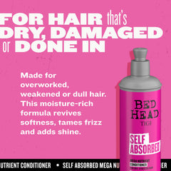 TIGI Bed Head Self Absorbed shampoo lather reveals rich moisture.
