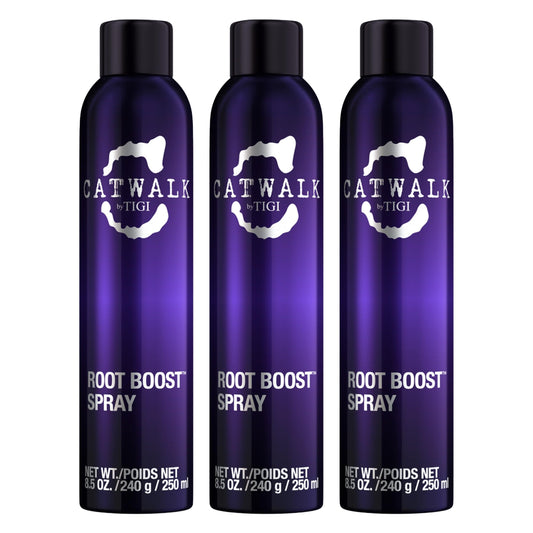 TIGI Catwalk Root Boost Spray Foam bottle delivering lift for all hair types.