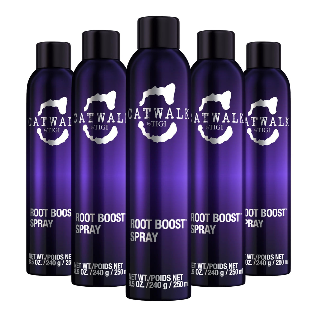 TIGI Catwalk Root Boost Spray Foam bottle delivers instant volume for all hair types without stiffness.