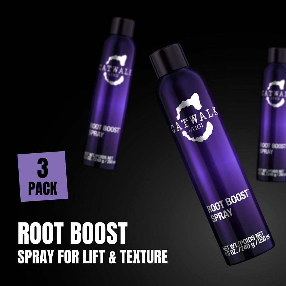 TIGI Catwalk Root Boost Spray Foam lifting roots for added volume.