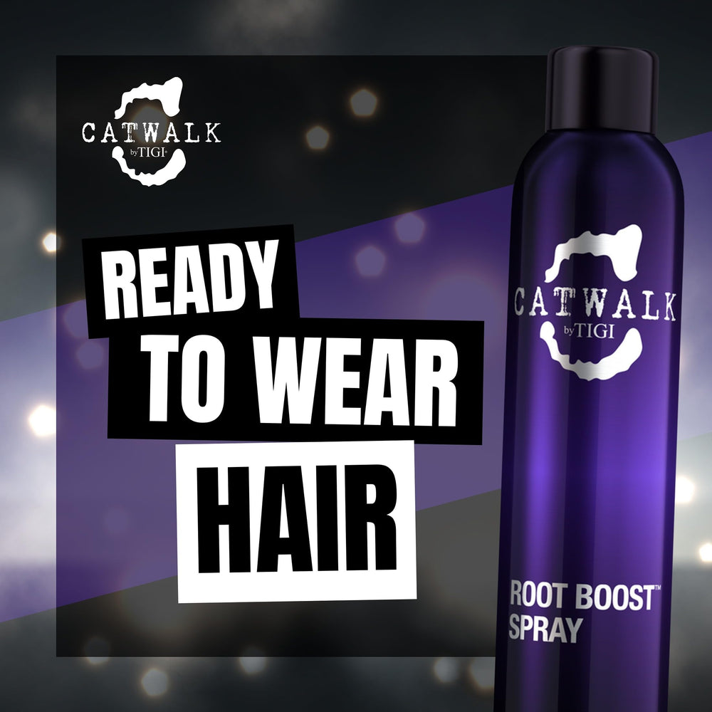 TIGI Catwalk Root Boost Spray Foam multipack packaging for on-the-go volume.