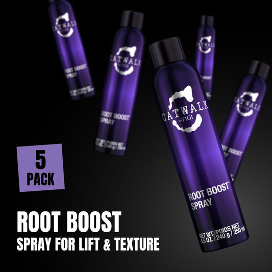 TIGI Catwalk Root Boost on wet hair demonstrates lift and quick-dry styling.