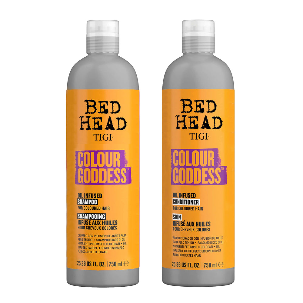 TIGI Colour Goddess shampoo bottle highlighting color protection for dyed hair
