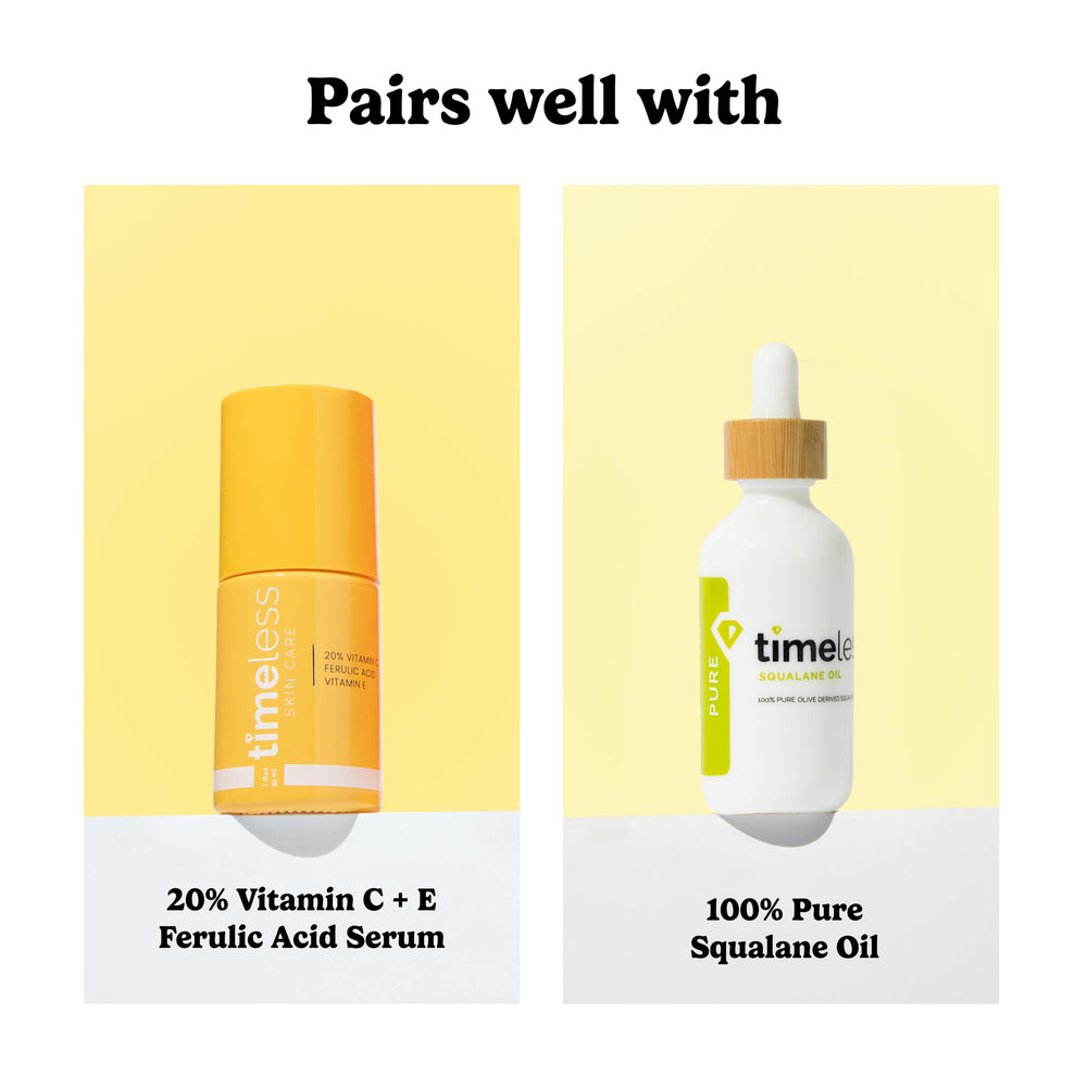 Timeless Skin Care CoQ10 serum absorbed during morning skincare routine.