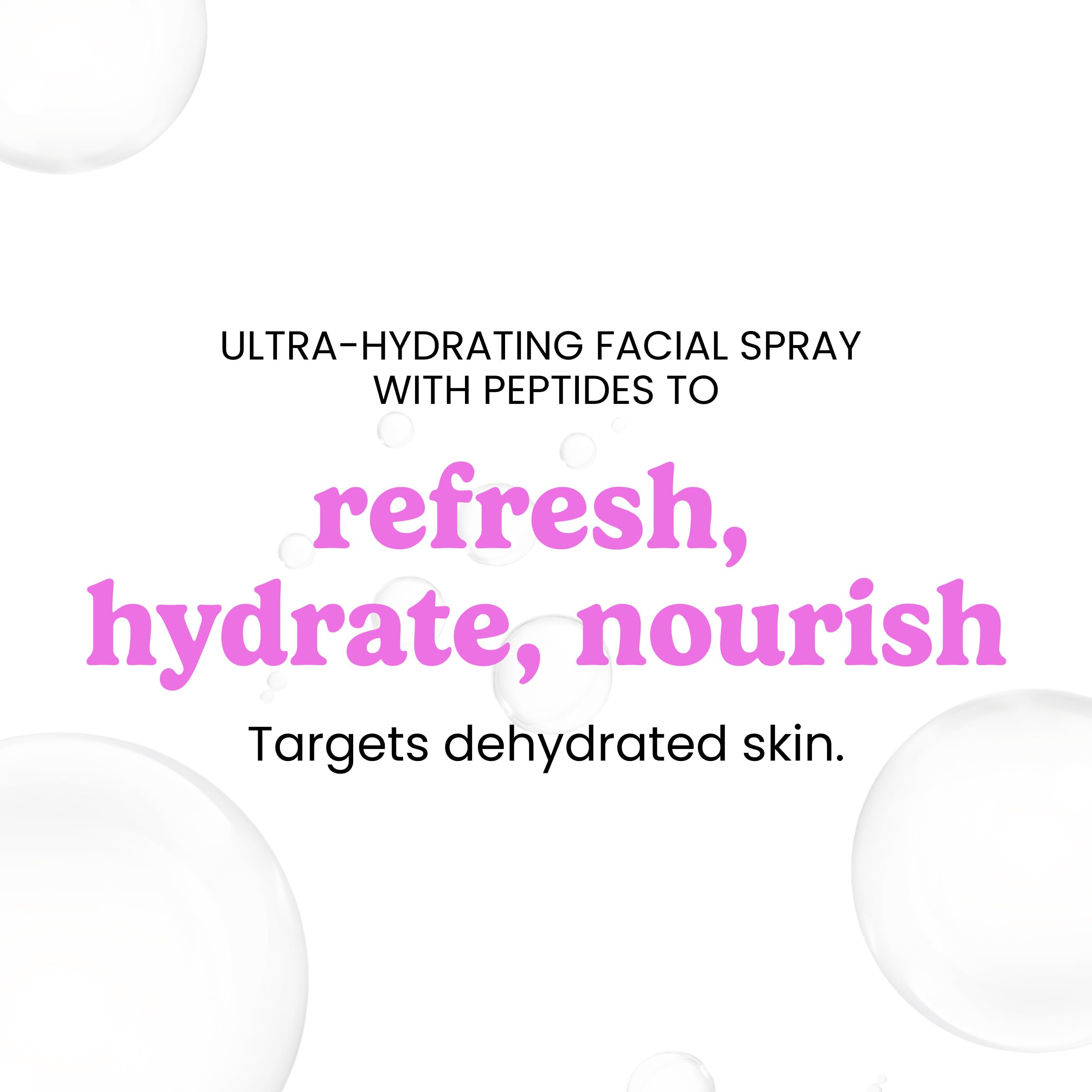 Hand applying Timeless Skin Care spray to neck for on-the-go hydration