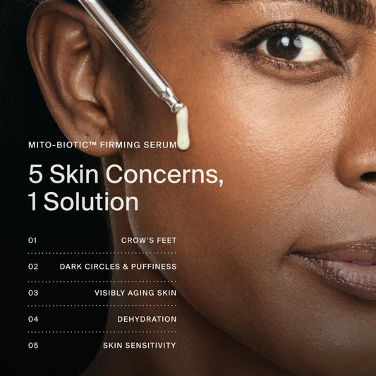 Timeline Mito-Biotic serum texture swatch demonstrating smooth absorption
