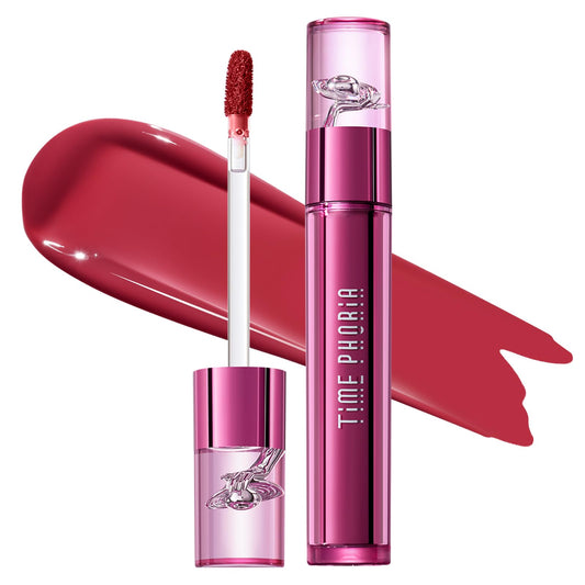 Timephoria Altera Lip Tint 003 Bloom packaging showing glossy-to-matte finish concept