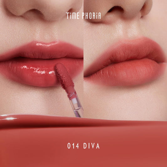 TIMEPHORIA Altera Diva gloss-to-matte swatch demonstrating texture transformation