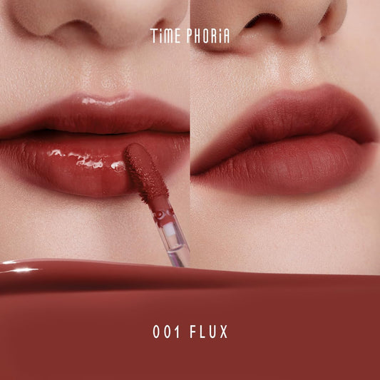 TIMEPHORIA Altera Flux soft matte blur close-up highlights lip-line smoothing.