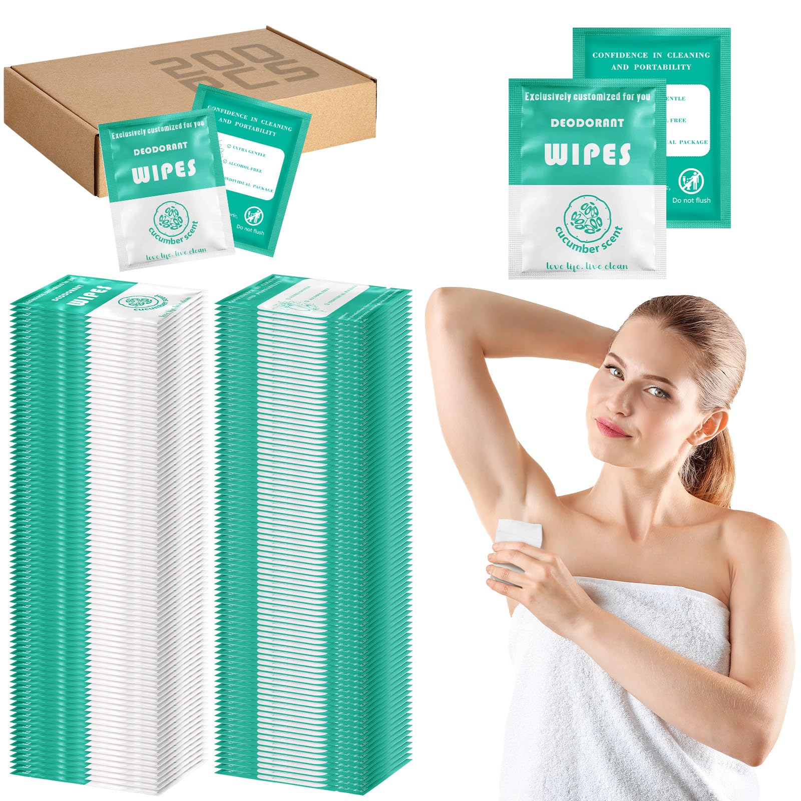 Timgle bulk deodorant wipes packaging for easy restocking and bulk use