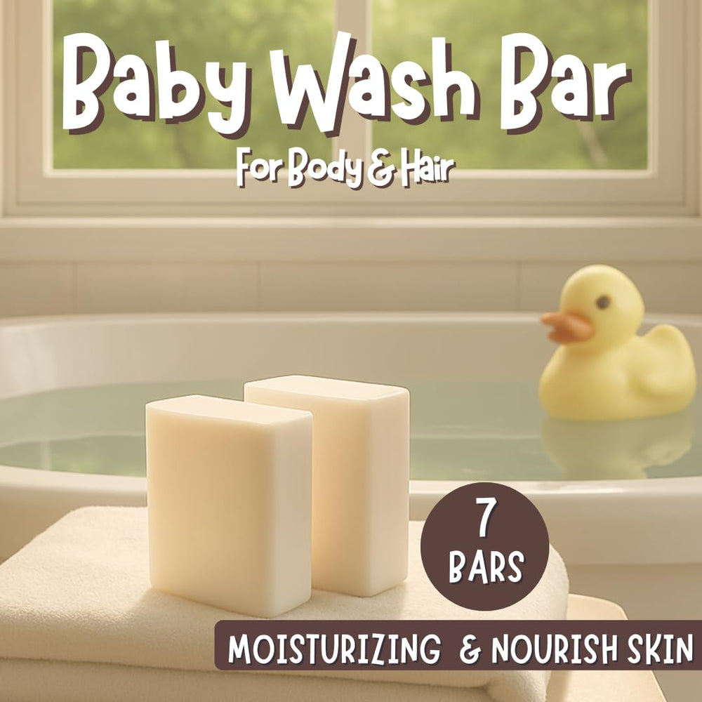 TINOQ fragrance-free baby bar soap rinse clean with balanced skin.