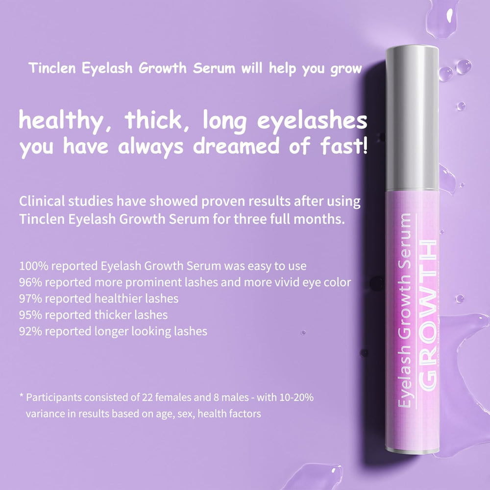 Tinclen serum with natural ingredients conditions lashes for healthier appearance.