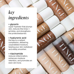 TINGE Body Makeup fragrance-free formula supports sensitive skin comfort