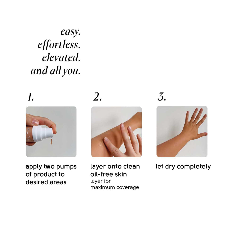 TINGE Body Makeup sunless tanning alternative yields a warm, gradual glow