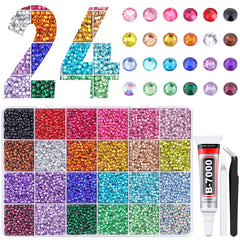 TINKRSTUFF 24,000 mixed-color rhinestones in 3mm for dazzling DIY embellishments.