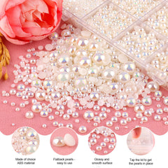 TINKRSTUFF Beige AB 10mm flatback pearl for dramatic DIY accents
