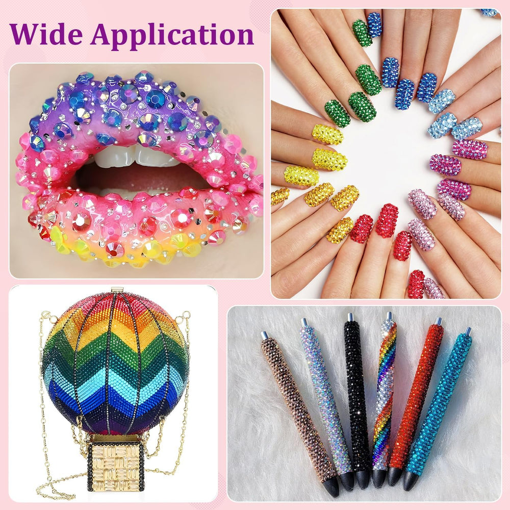 TINKRSTUFF rhinestone kit enhances shoes, phone cases, and crafts with bold shimmer.