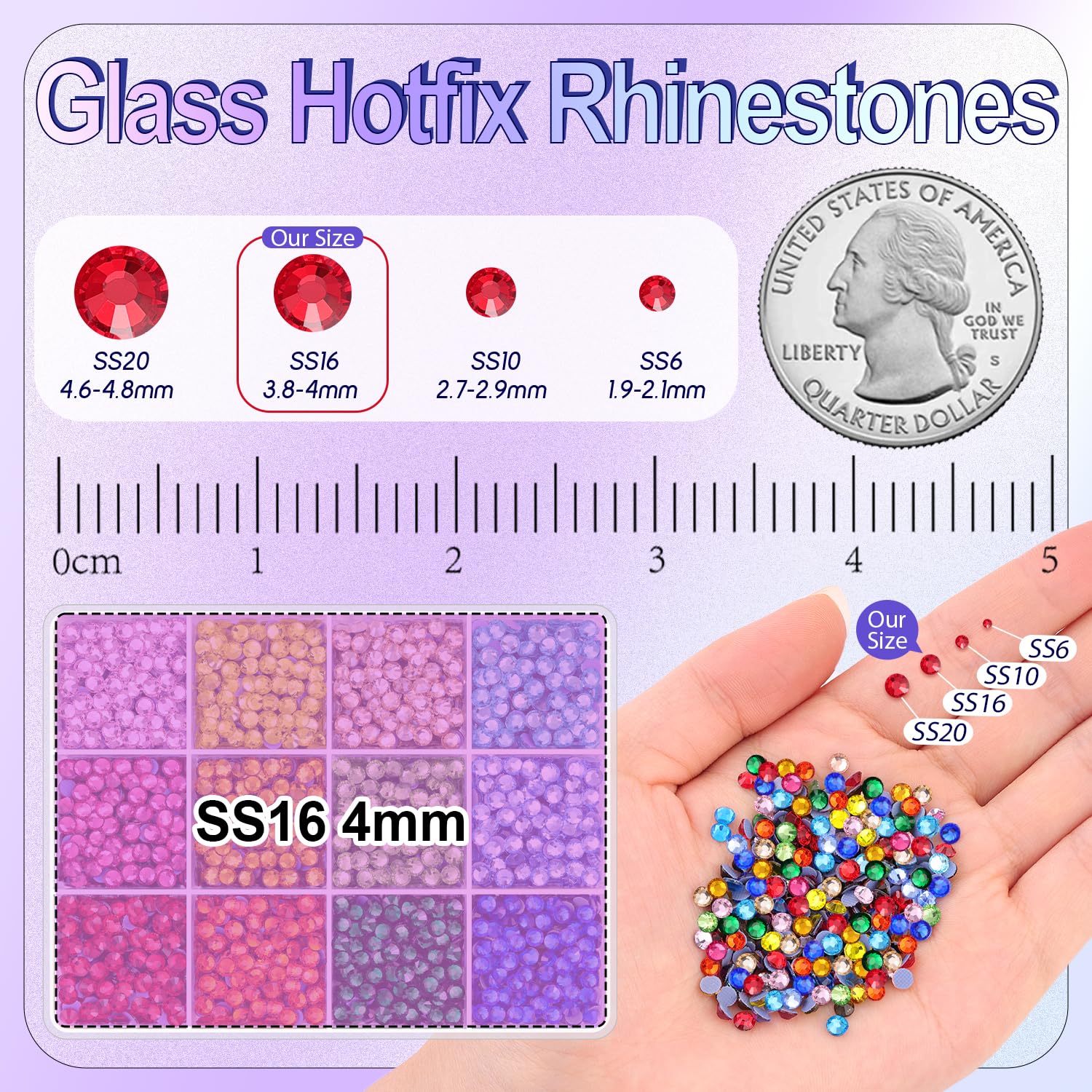 TINKRSTUFF hotfix rhinestones flatback glass crystals ideal for iron-on embellishments.